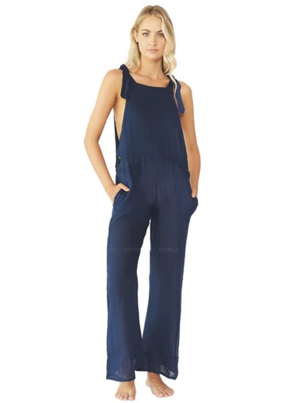 PQ Swim Jess 100% Linen Jumpsuit Size XS/S